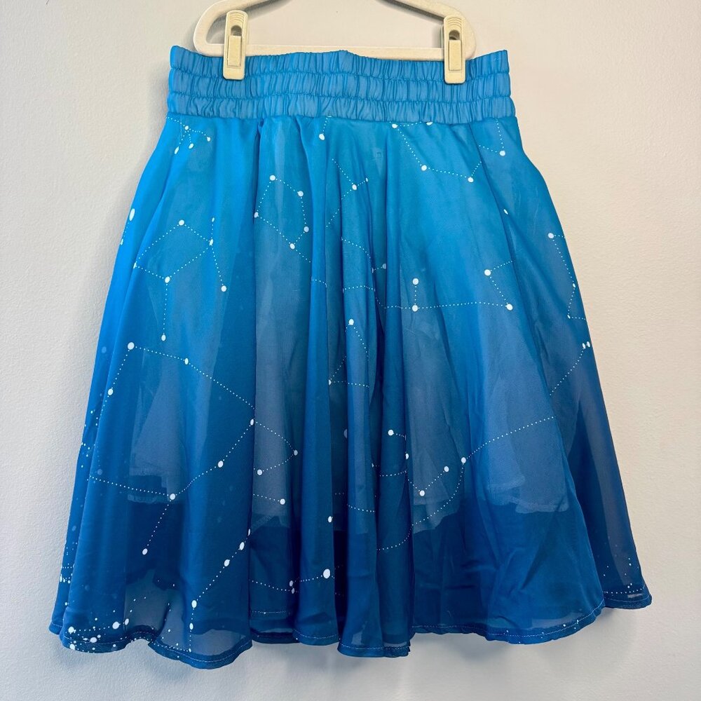 THINKGEEK Twinkling Stars Skirt Womens M Medium Blue LED Light Up Constellation - Picture 3 of 10